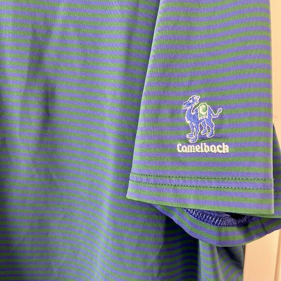 Ralph Lauren RLX Men's Performance Polo Shirt Green Blue XXL - Picture 6 of 9